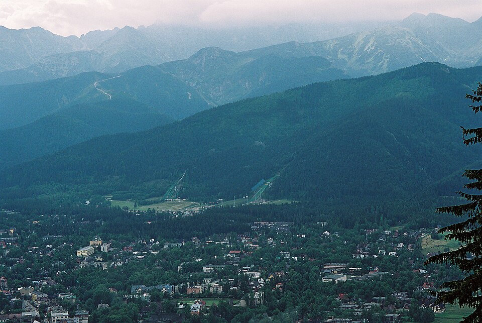 Zakopane i Tatry widziane z Gubałówki